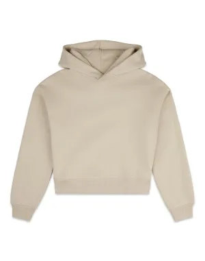The Womens Pullover Crop Hoodie in Ashwood