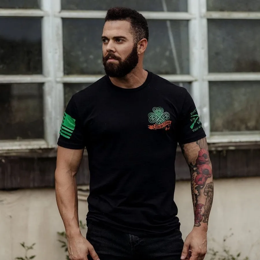 This We'll Defend Irish Colors T-Shirt - Black