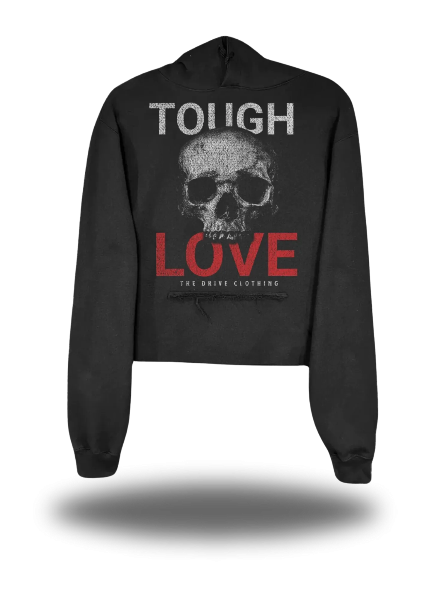 TOUGH LOVE CROP HOODIE