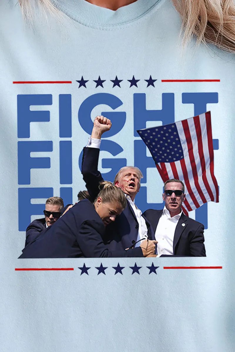 Trump Triple Stack Fight Comfort Colors Adult Ring-Spun Cotton Tee