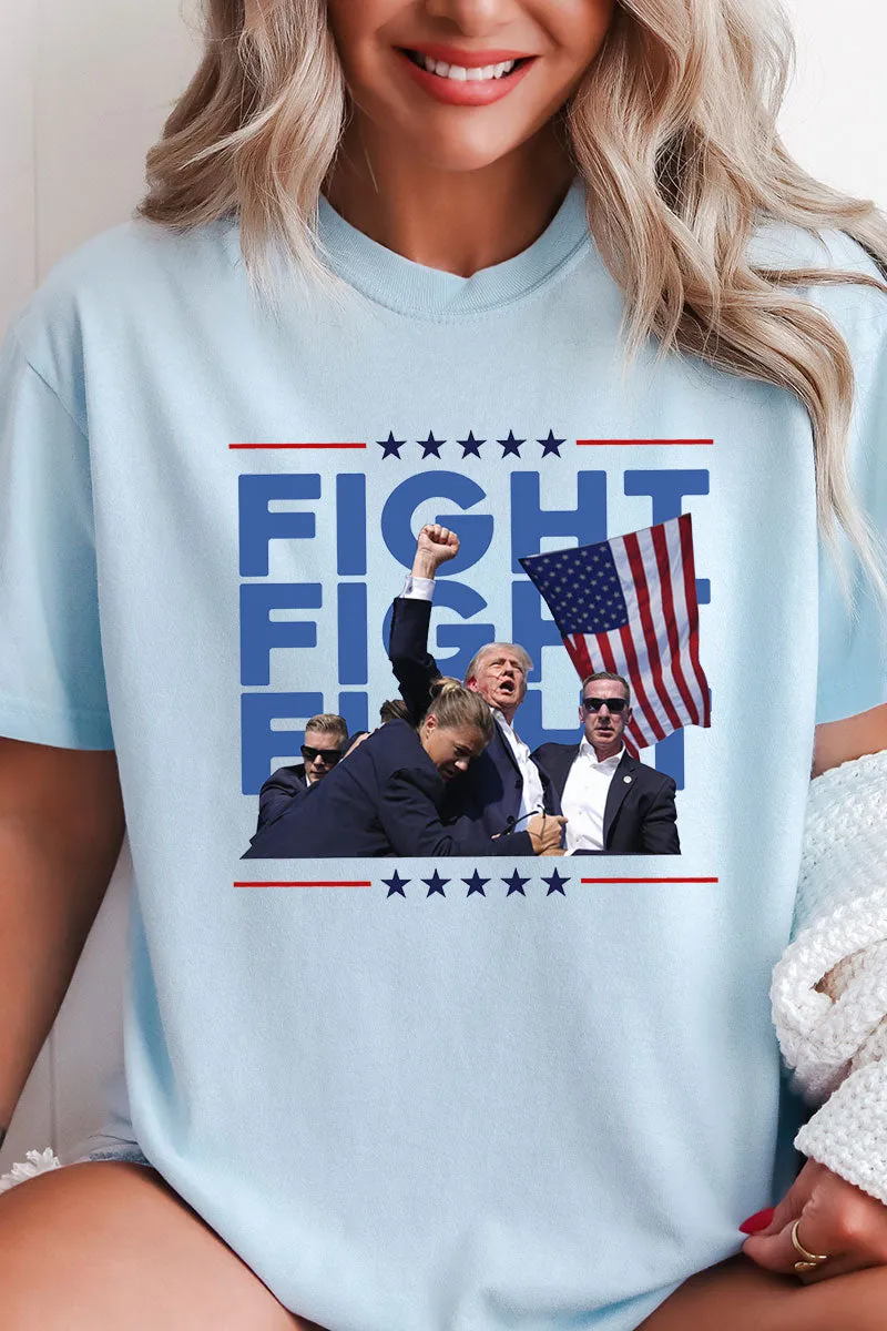 Trump Triple Stack Fight Comfort Colors Adult Ring-Spun Cotton Tee