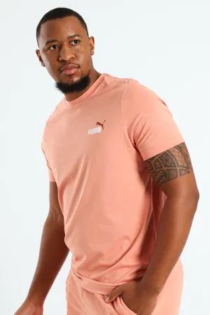 Two Tone Small Logo Tee - Peach