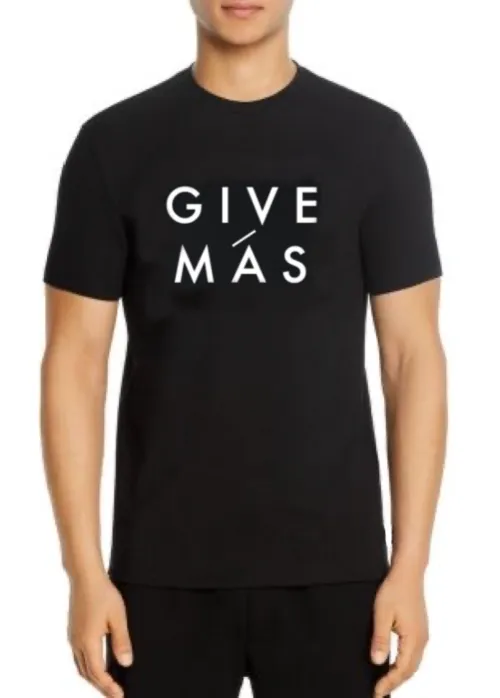 UNISEX BLACK  GIVE MÁS TEE