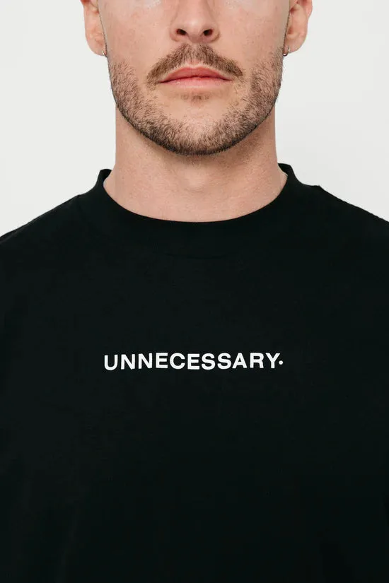 UNNECESSARY Logo Tee Black