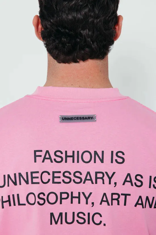 UNNECESSARY Survival Tee Hot Pink