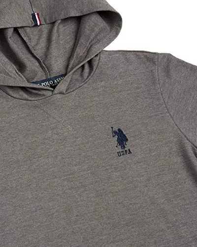U.S. Polo Assn. Boys' Sweatshirt Set - 3 Piece Lightweight Hoodie and Short Sleeve Shirt Set