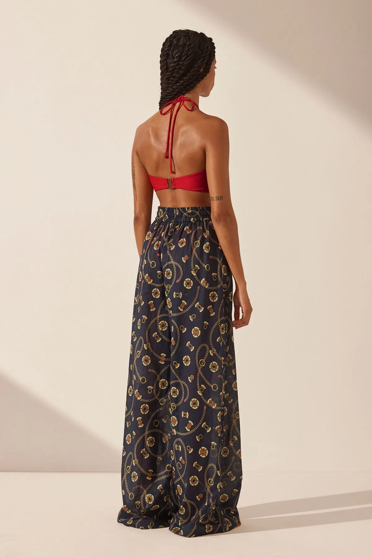 Vacance Relaxed Drawstring Pant - Navy/Multi A FURTHER 15% OFF AUTOMATICALLY APPLIED AT CHECKOUT