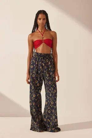 Vacance Relaxed Drawstring Pant - Navy/Multi A FURTHER 15% OFF AUTOMATICALLY APPLIED AT CHECKOUT