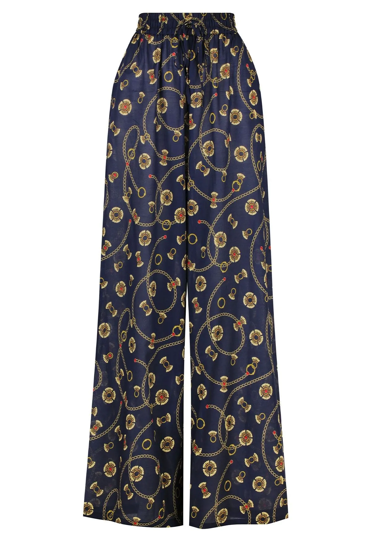 Vacance Relaxed Drawstring Pant - Navy/Multi A FURTHER 15% OFF AUTOMATICALLY APPLIED AT CHECKOUT
