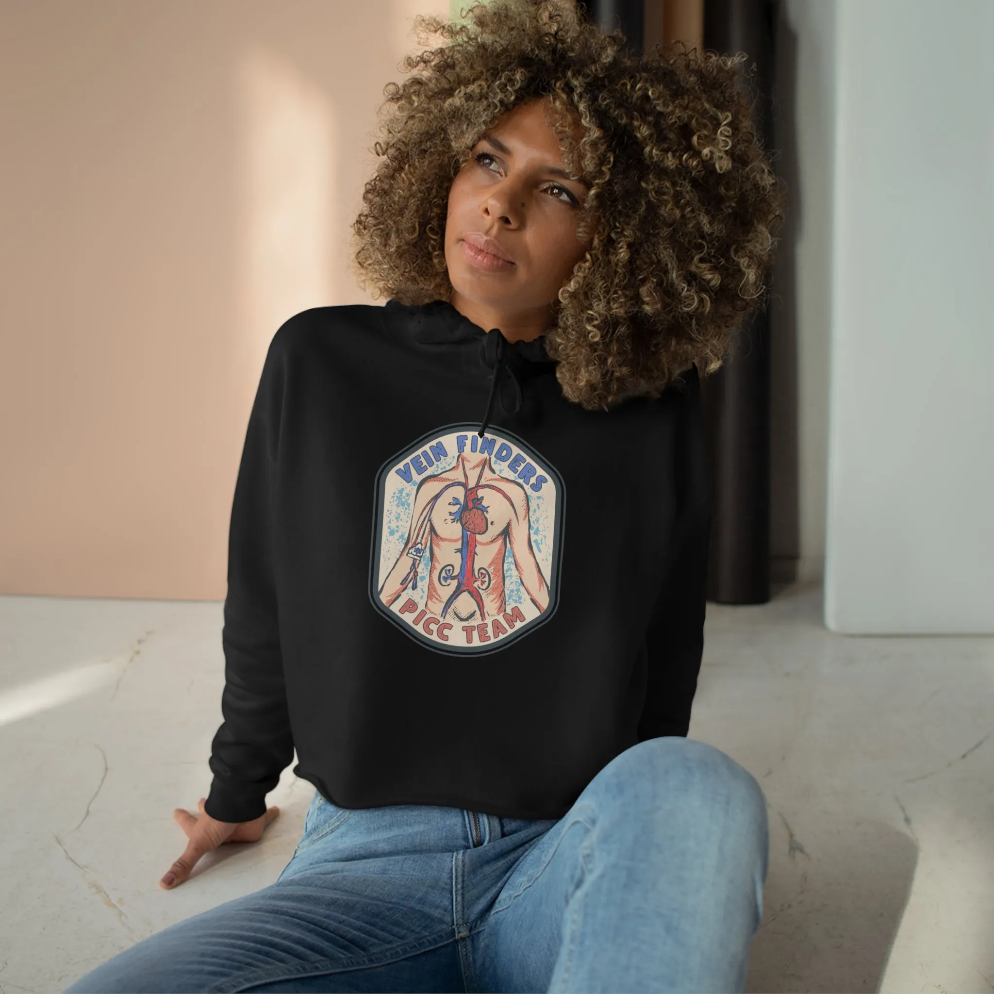 Vein Finders Crop Hoodie
