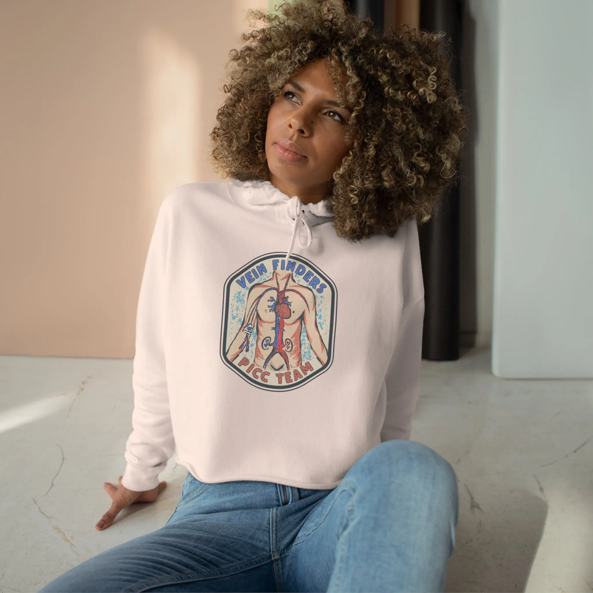 Vein Finders Crop Hoodie