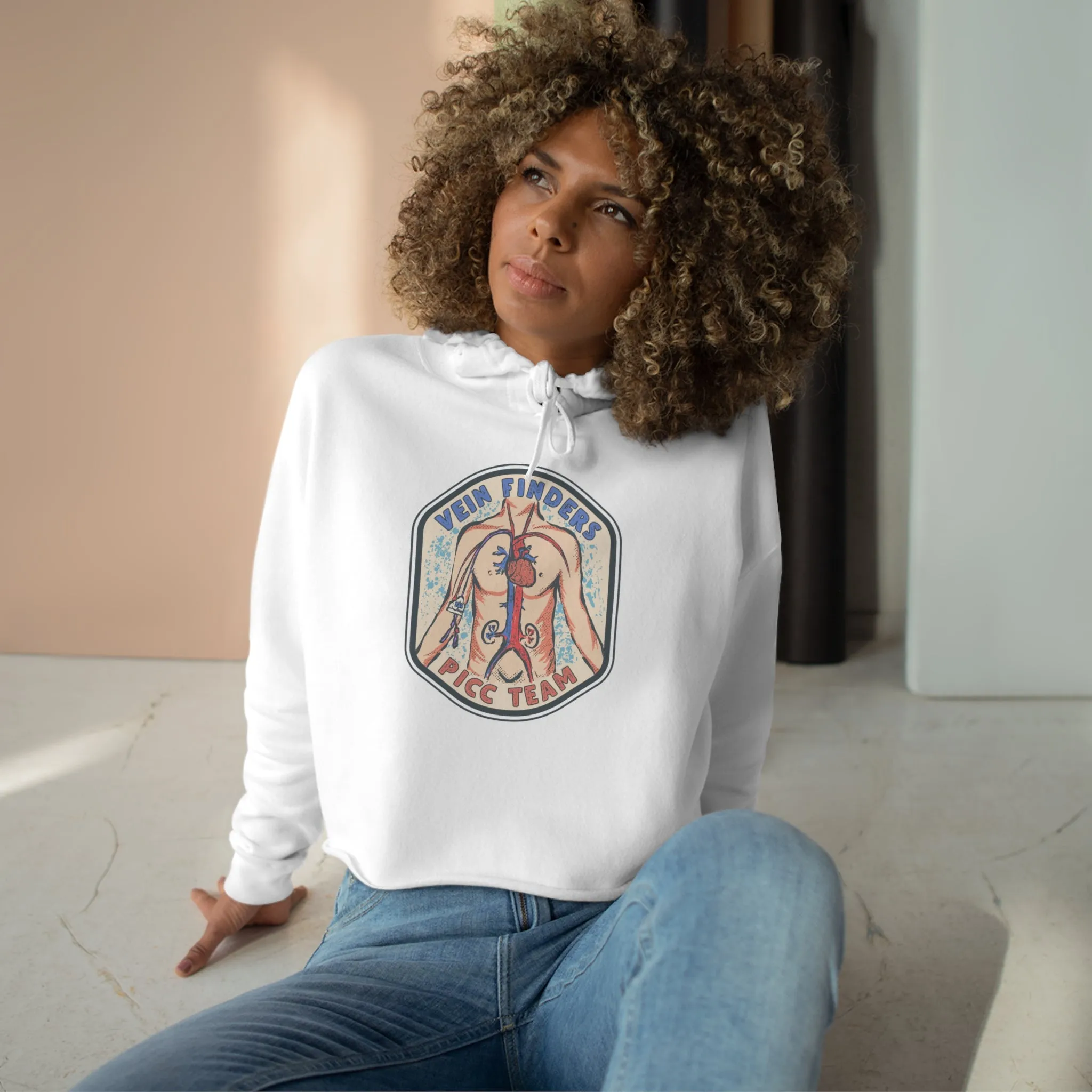 Vein Finders Crop Hoodie