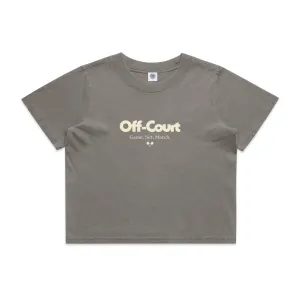 Vice 84 WMNS 'Off-Court GSM' Cropped Heavy Tee - Faded Grey