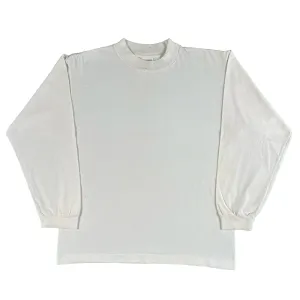 Vintage Blank White Long Sleeve Tee- SELECT SIZE