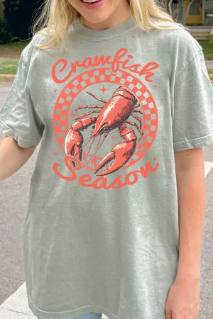 Vintage Crawfish Season Comfort Colors Adult Ring-Spun Cotton Tee