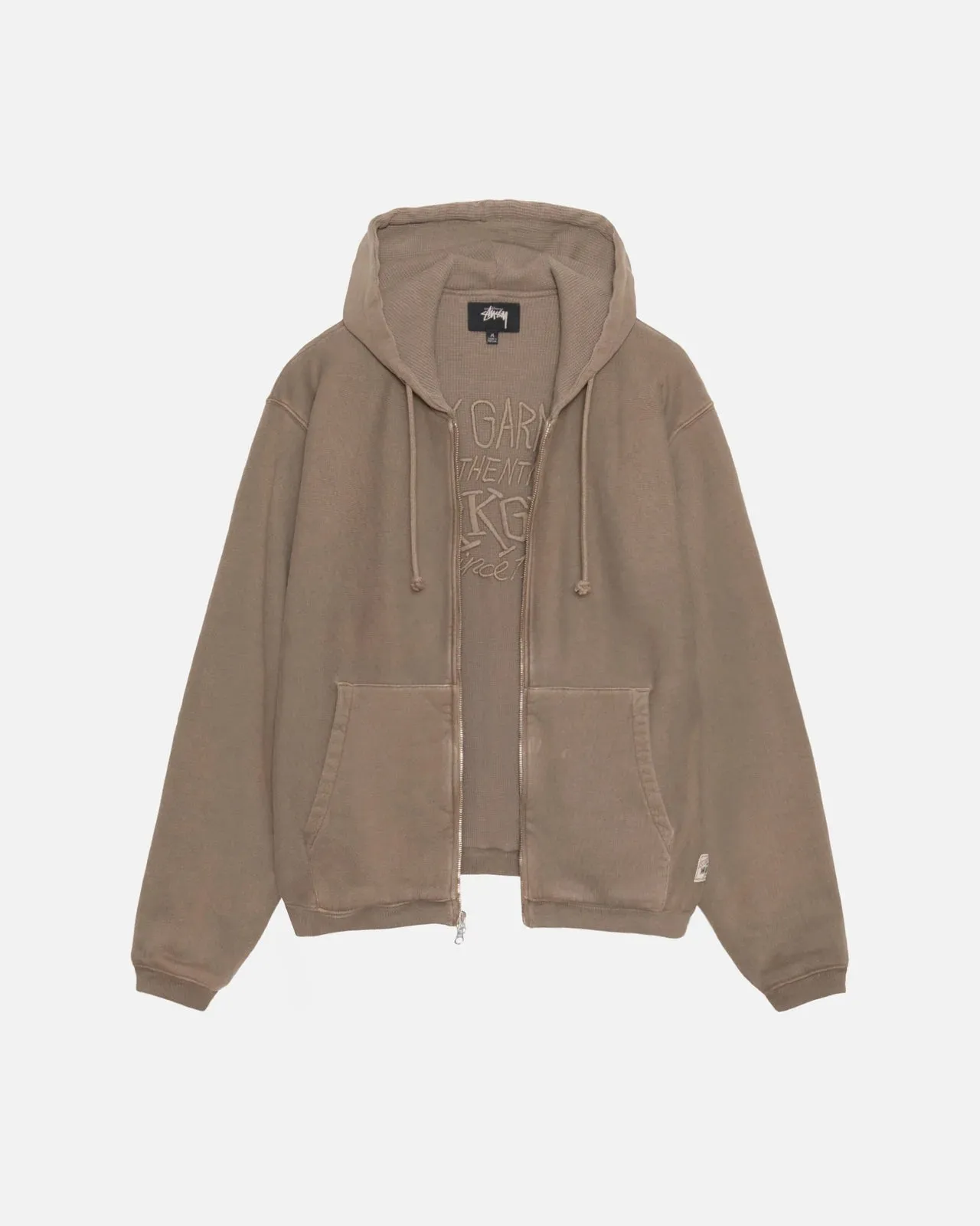 Waffle Lined Zip Hoodie