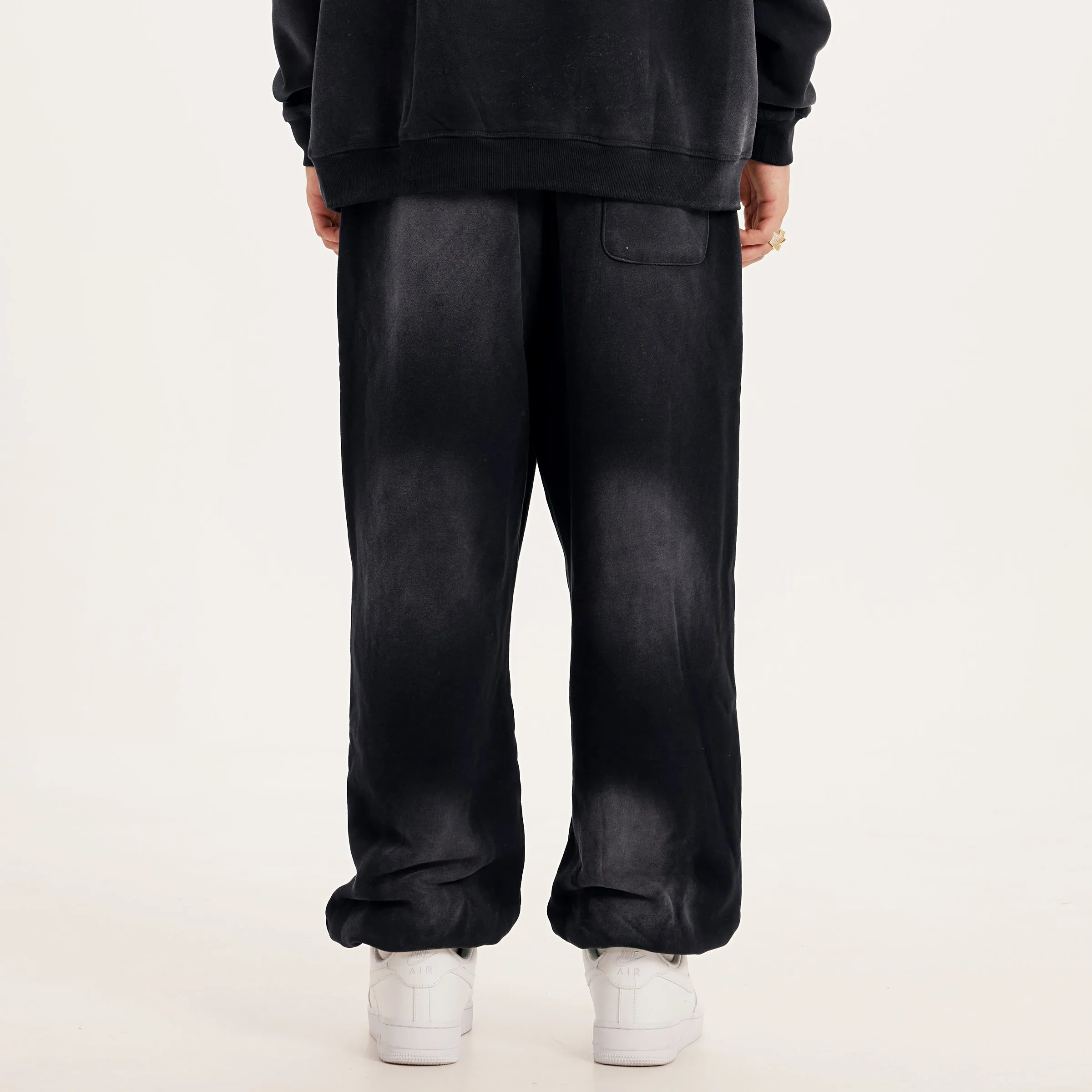 Washed Black Oversized Sweatpants x Streetwear Baggy Pants