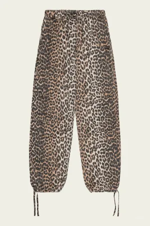 Washed Cotton Canvas Drawstring Pants in Almond Milk