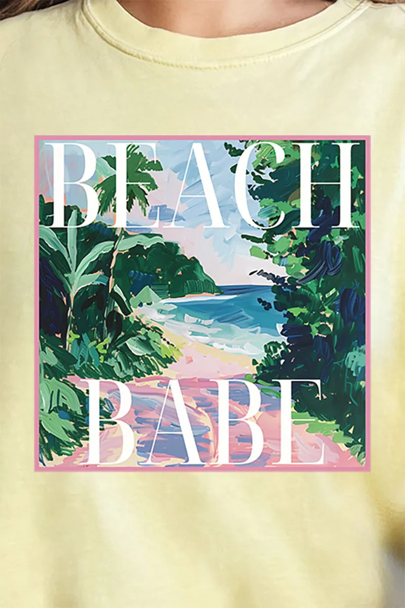 Watercolor Beach Babe Comfort Colors Adult Ring-Spun Cotton Tee