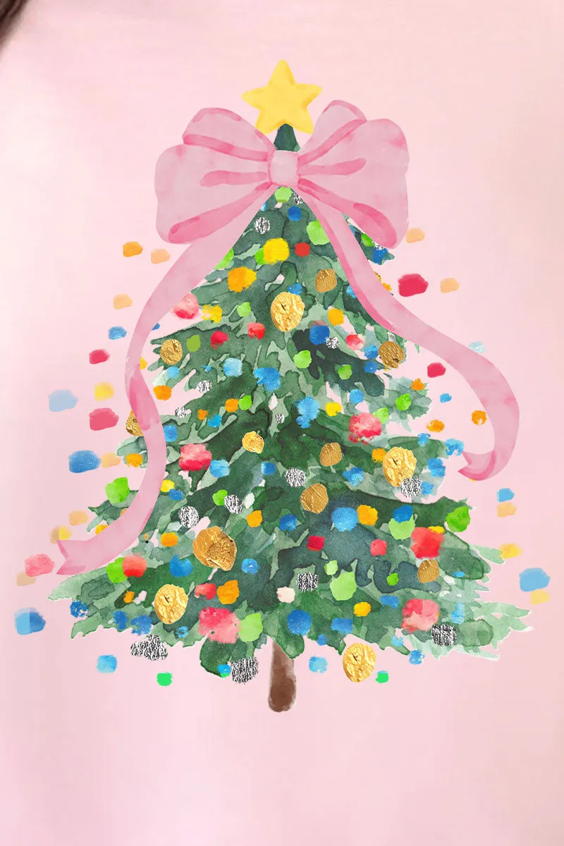 Watercolor Dots Christmas Tree Comfort Colors Adult Ring-Spun Cotton Tee