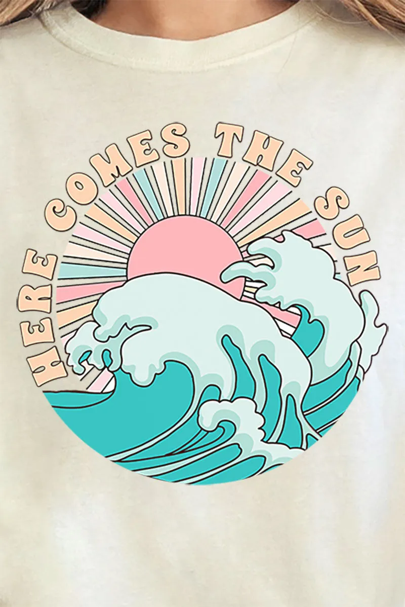 Waves Here Comes The Sun Comfort Colors Adult Ring-Spun Cotton Tee