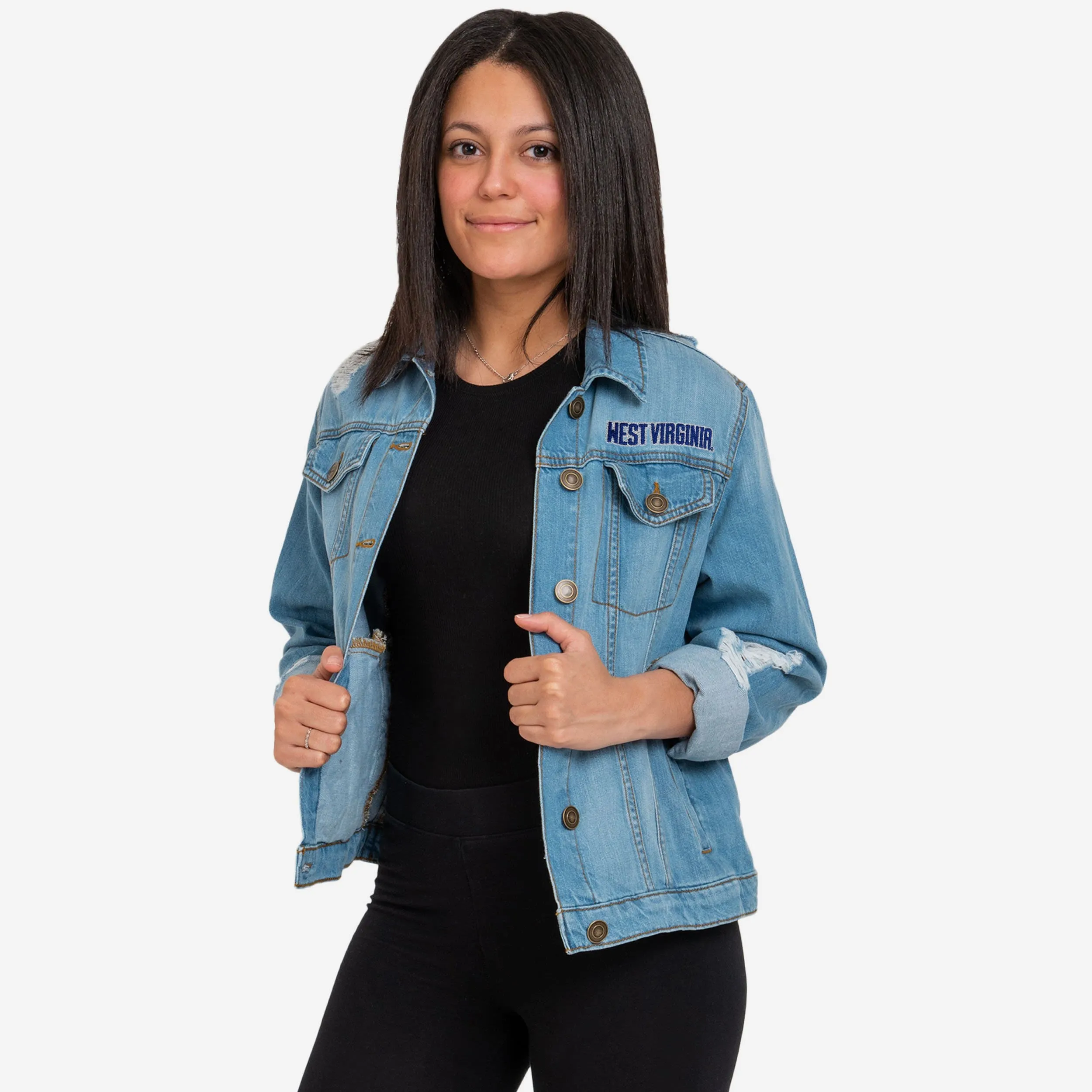 West Virginia Mountaineers Womens Denim Days Jacket