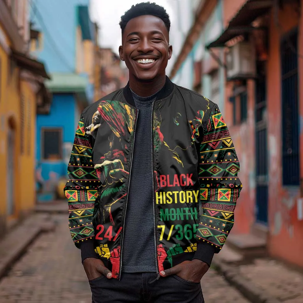When I'm Born I'm Black Bomber Jacket Black History Black Month LT9