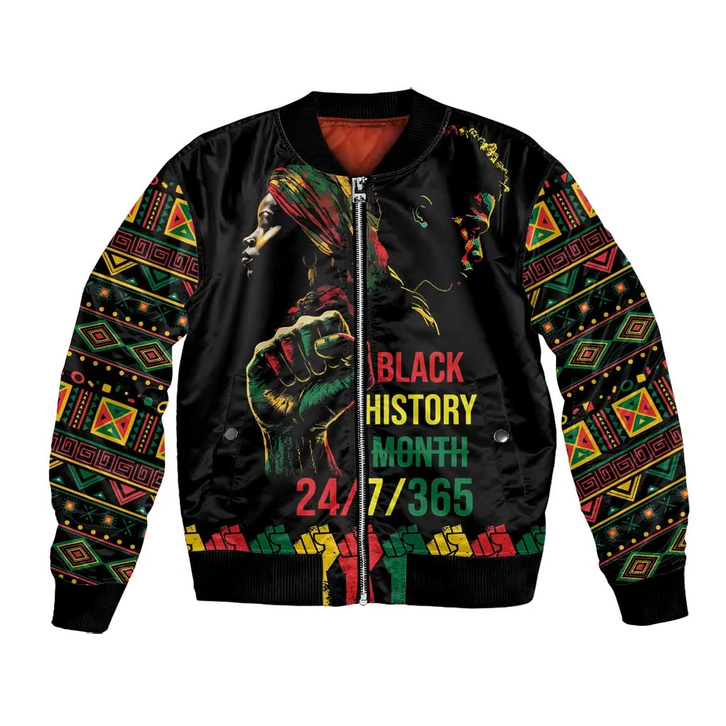 When I'm Born I'm Black Bomber Jacket Black History Black Month LT9