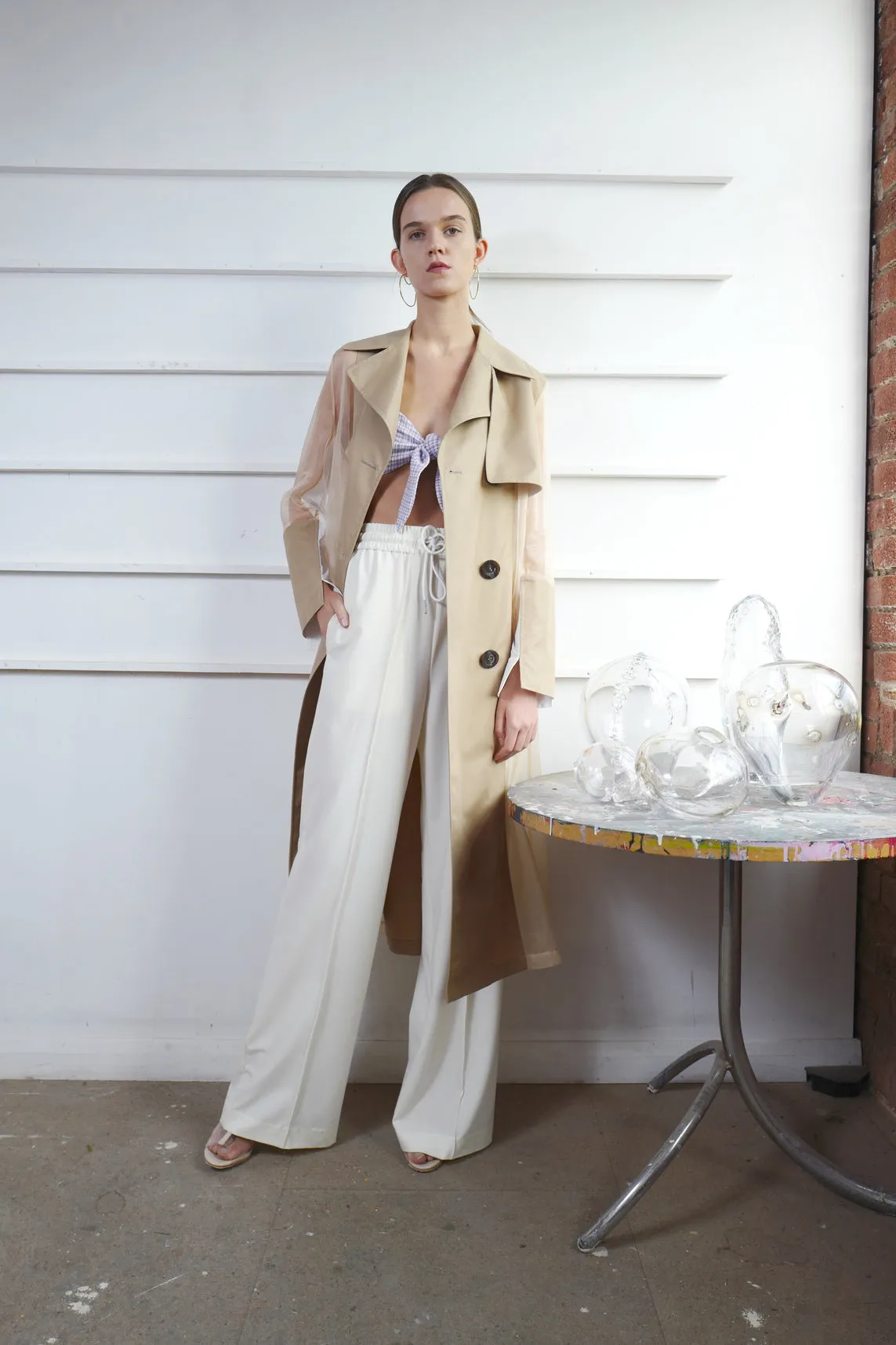 White Drawstring Pants
