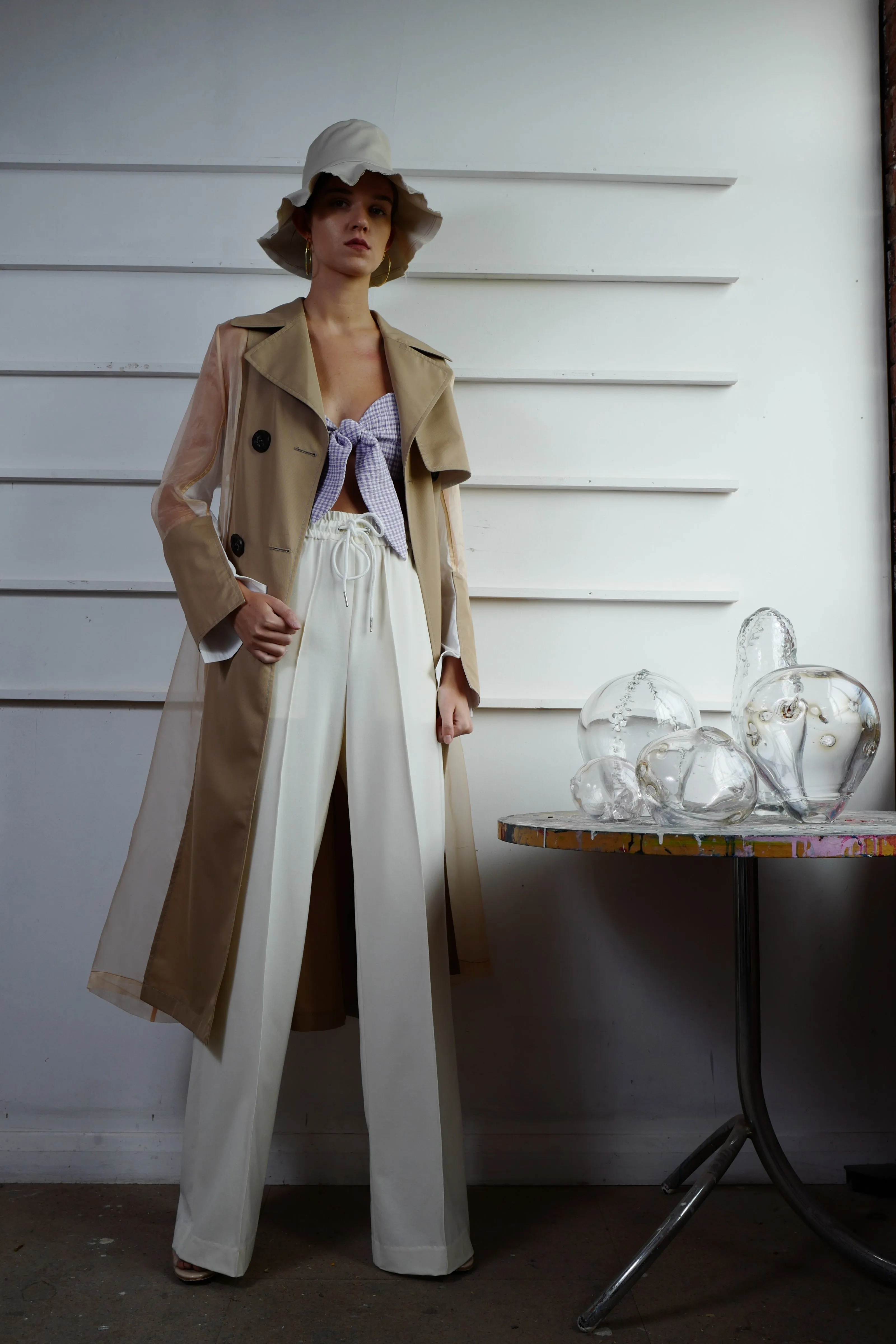 White Drawstring Pants
