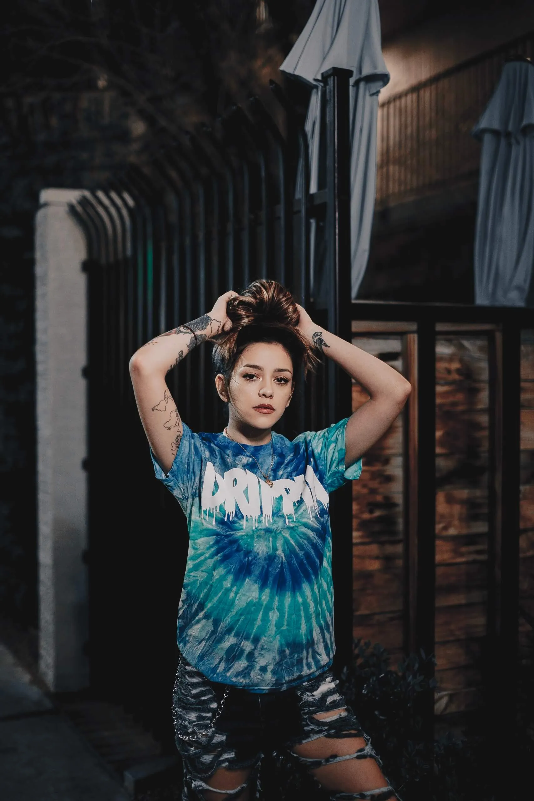 White Drippin | Blue Tides Tee