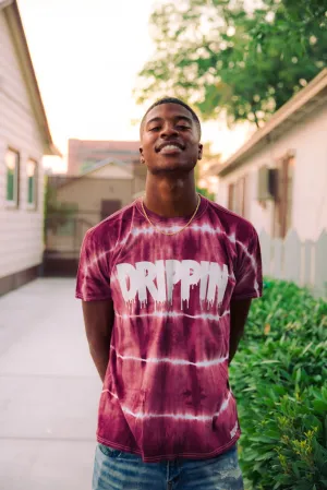 White Drippin | Maroon Tye Tee