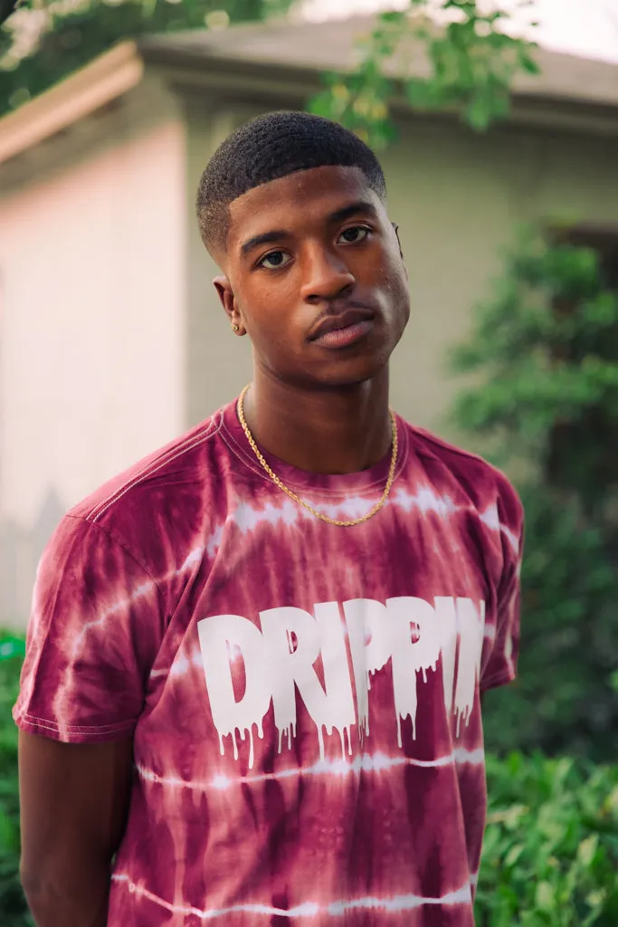 White Drippin | Maroon Tye Tee