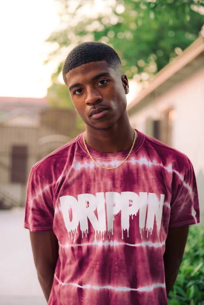 White Drippin | Maroon Tye Tee