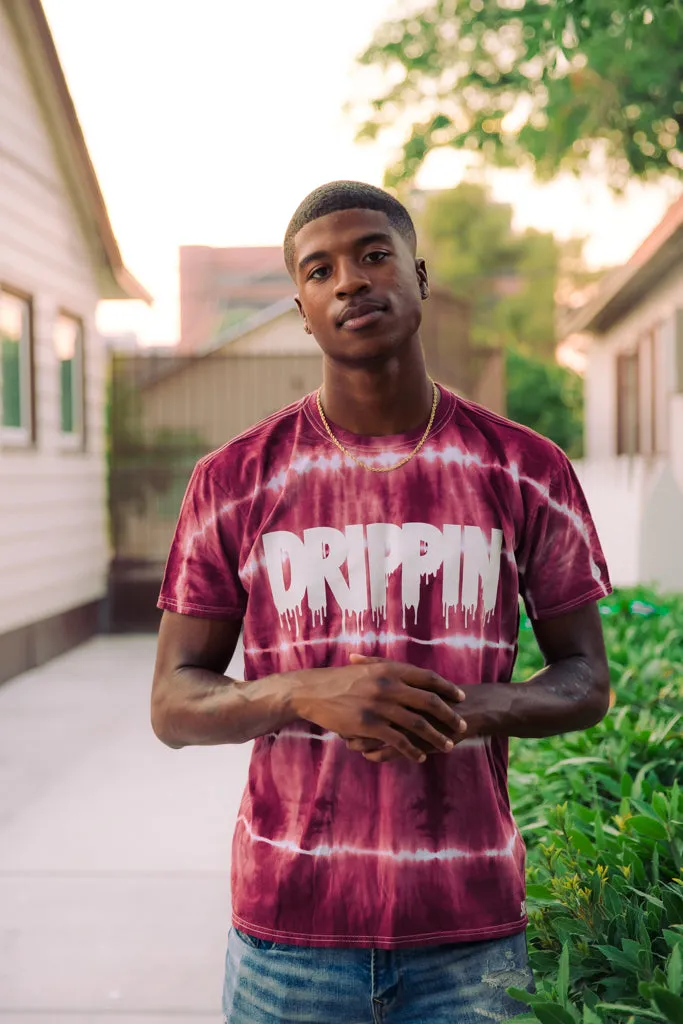 White Drippin | Maroon Tye Tee