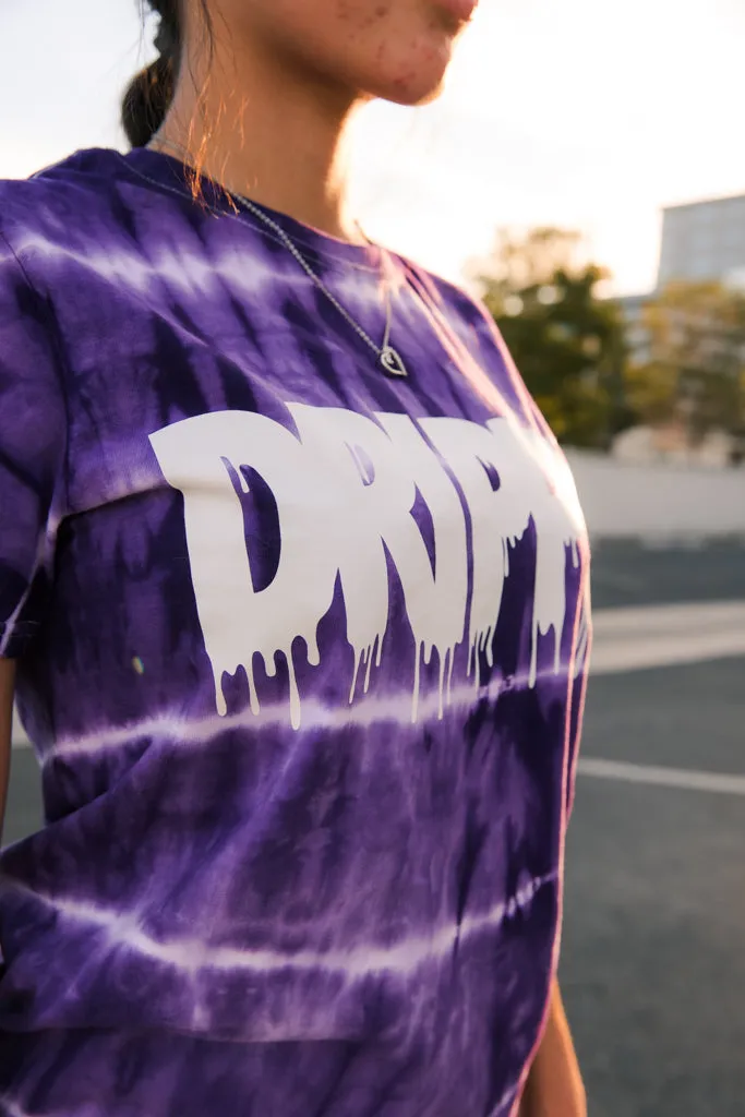 White Drippin | Purple Tye Tee