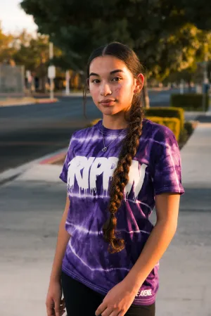 White Drippin | Purple Tye Tee