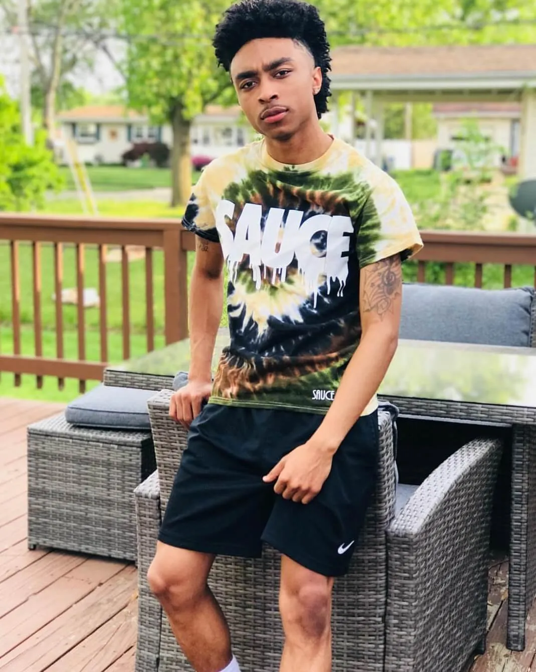 White Sauce | Camo Tie Tee