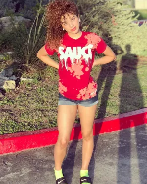 White Sauce | Red Bleach Out Tee