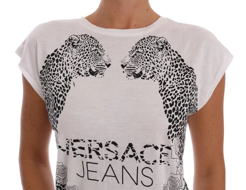 White Tiger Motive Blouse