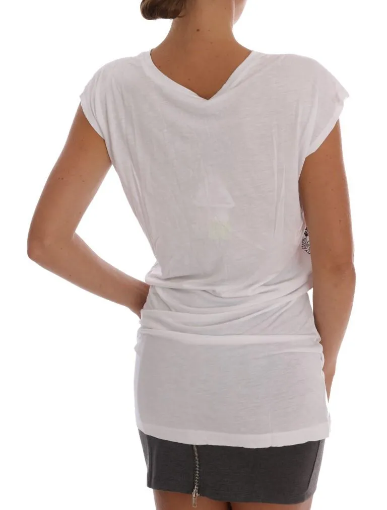 White Tiger Motive Blouse