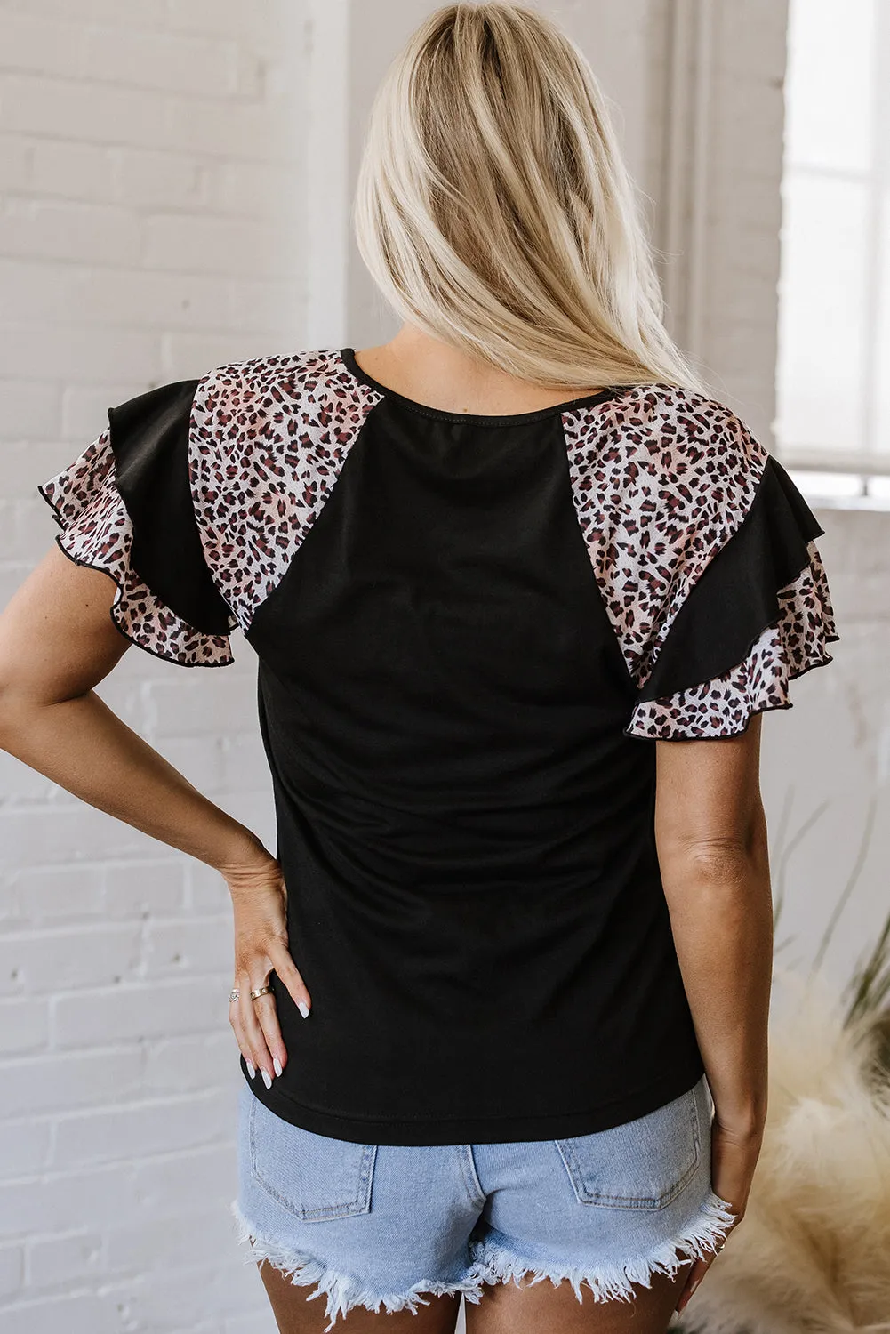 Wild Babe Patchwork Ruffle Tee