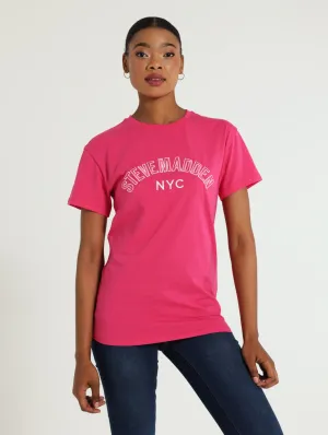Willow Oversized Logo Tee - Pink