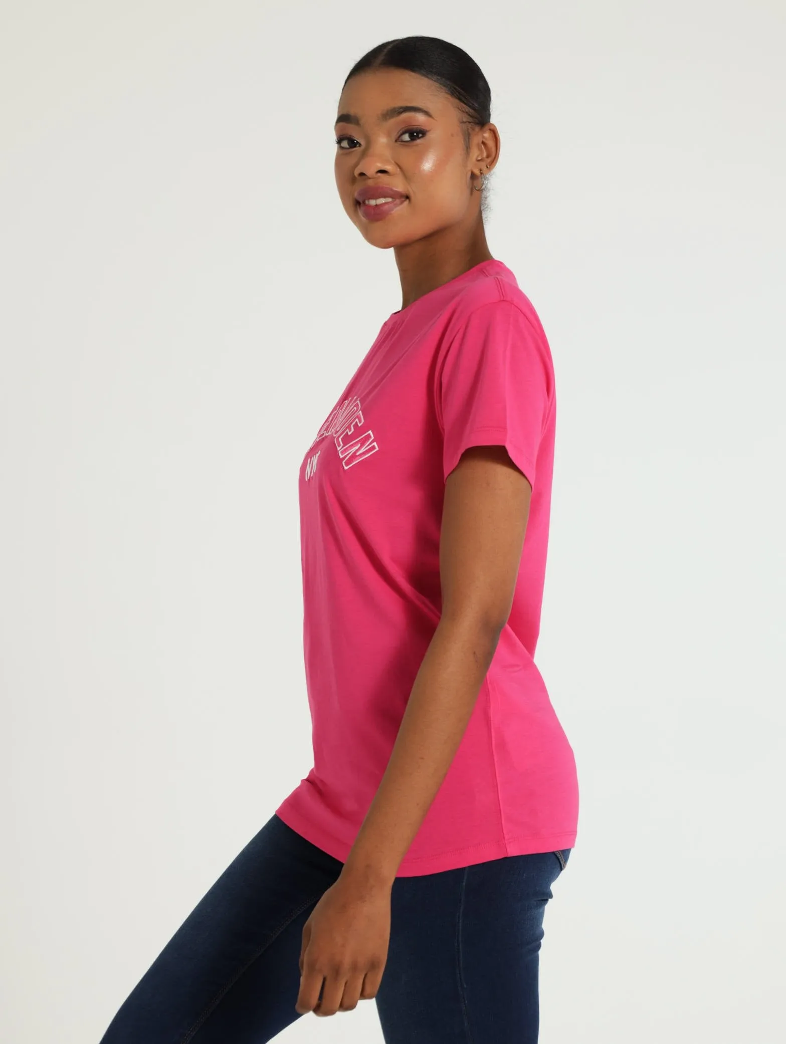 Willow Oversized Logo Tee - Pink