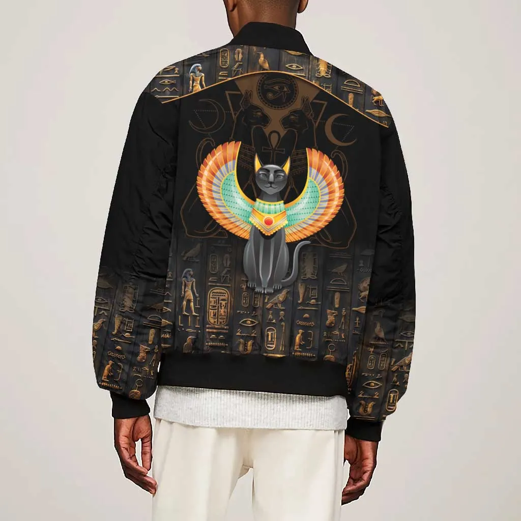 Winged Egypt Cats Bomber Jacket Ancient Egypt Culture LT9