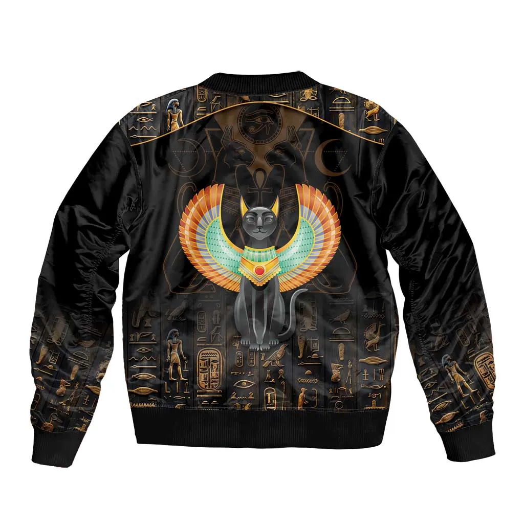 Winged Egypt Cats Bomber Jacket Ancient Egypt Culture LT9