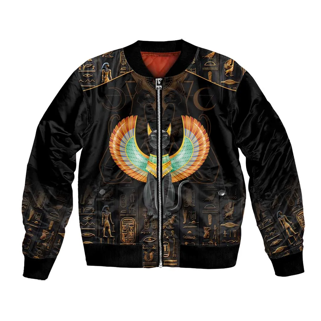 Winged Egypt Cats Bomber Jacket Ancient Egypt Culture LT9