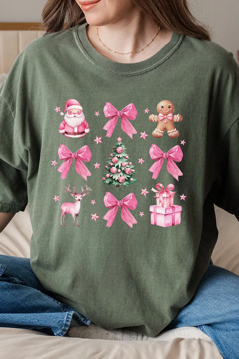 Wishing For A Pink Christmas Comfort Colors Adult Ring-Spun Cotton Tee