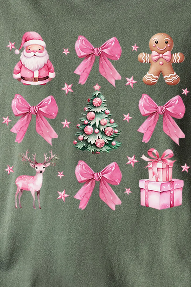 Wishing For A Pink Christmas Comfort Colors Adult Ring-Spun Cotton Tee