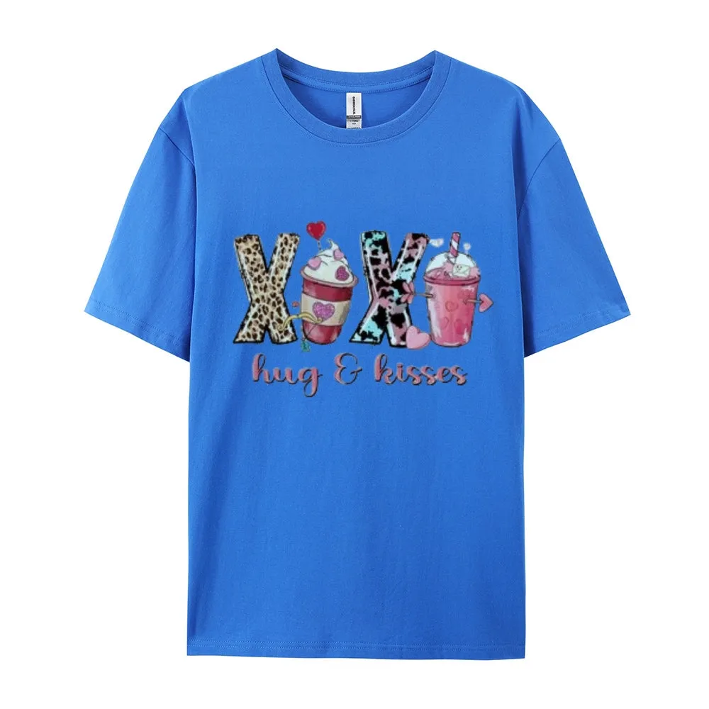 Women Coffee Is My Valentine's Day Print Graphic T-shirt
